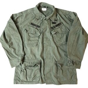 Vietnam War Named Jungle Field Jacket M-65 Patched Combat Infantry & Paratrooper